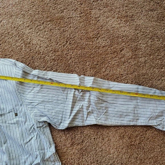 Timberland Mens Long Sleeve Button Down Dress Stripe Shirt Size L Large - Picture 6 of 12